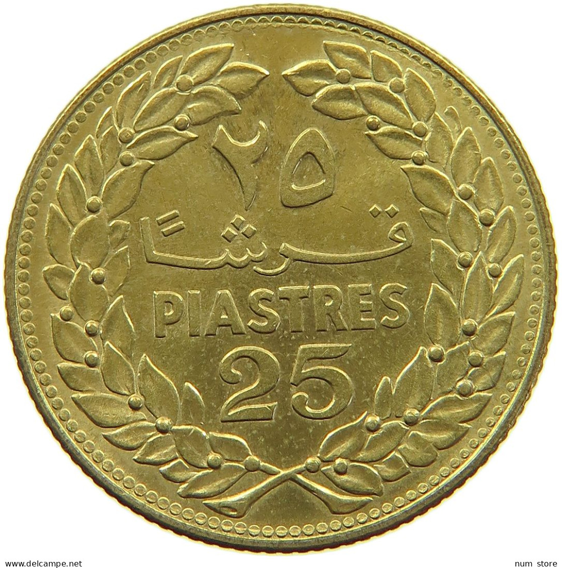 LEBANON 25 PIASTRES 1972  #a081 0111 - Líbano