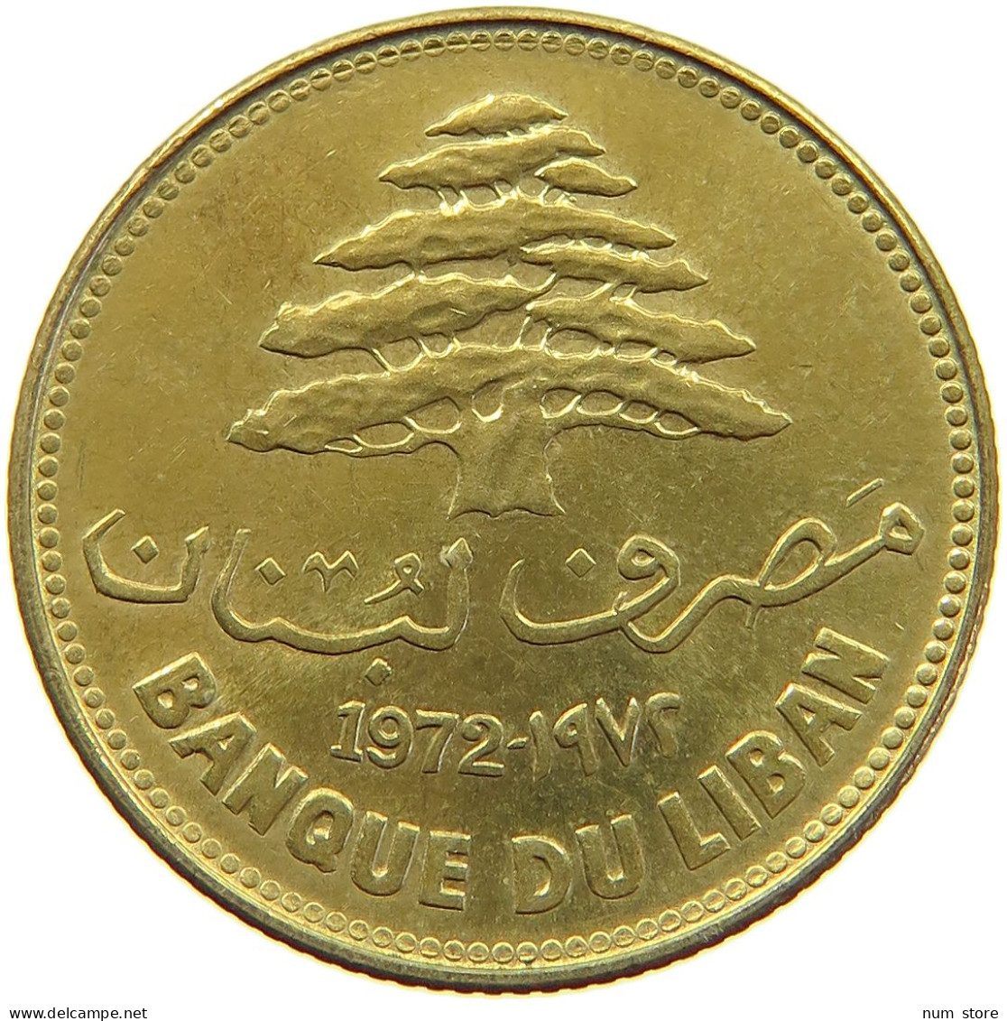 LEBANON 25 PIASTRES 1972  #a081 0111 - Líbano