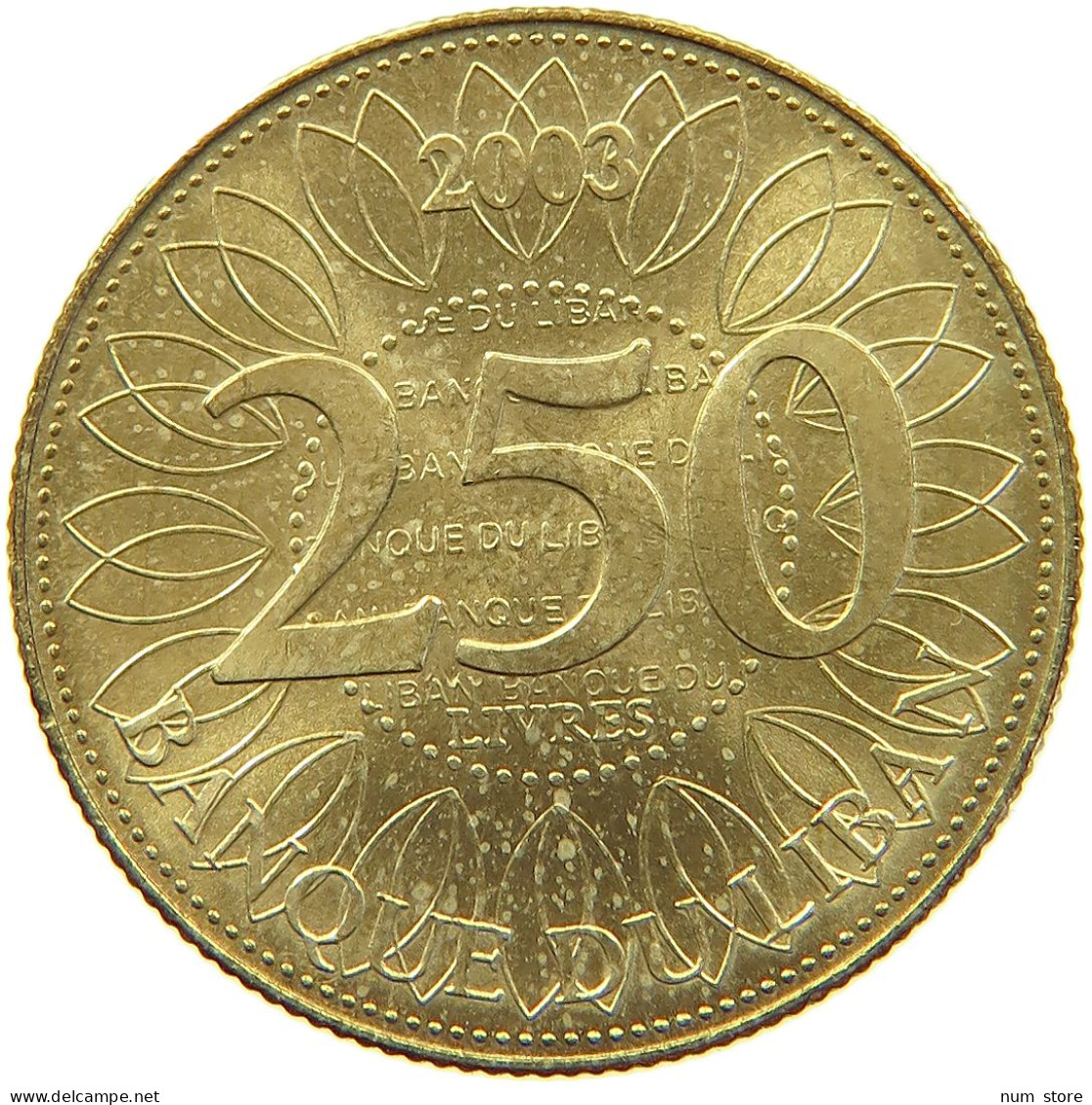 LEBANON 250 LIVRES 2003  #s020 0281 - Lebanon