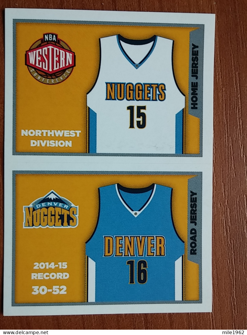 ST 21 - NBA SEASONS 2015-16, Sticker, Autocollant, PANINI, No 274 Home Jersey Denver Nuggets - Libri