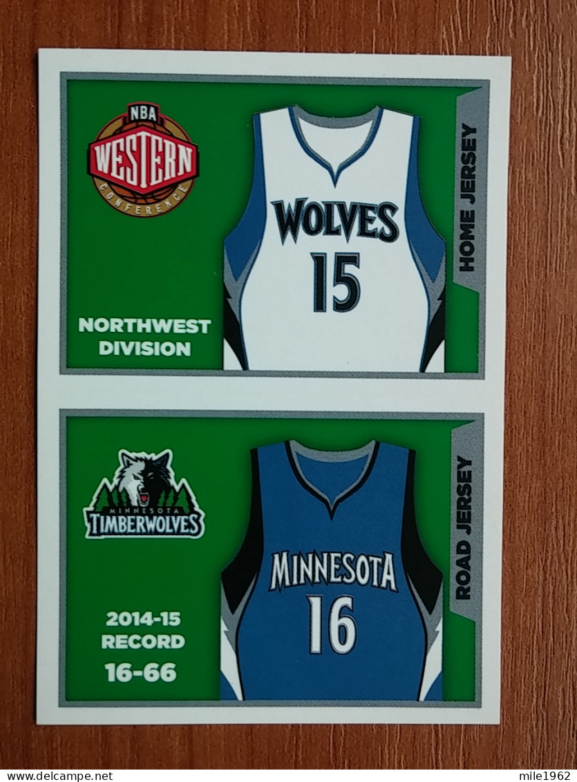 ST 21 - NBA SEASONS 2015-16, Sticker, Autocollant, PANINI, No 287 Home Jersey Minnesota Timberwolves - Books