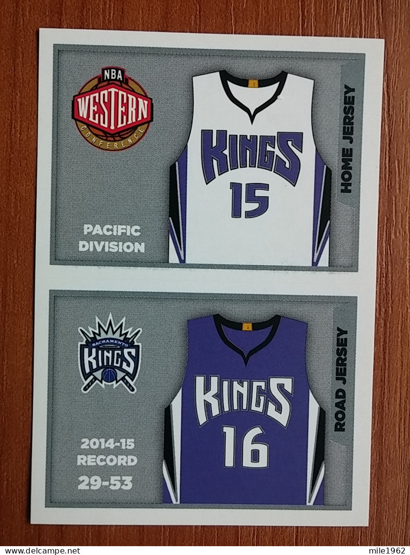 ST 22 - NBA SEASONS 2015-16, Sticker, Autocollant, PANINI, No 391 Home Jersey Sacramento Kings - Livres