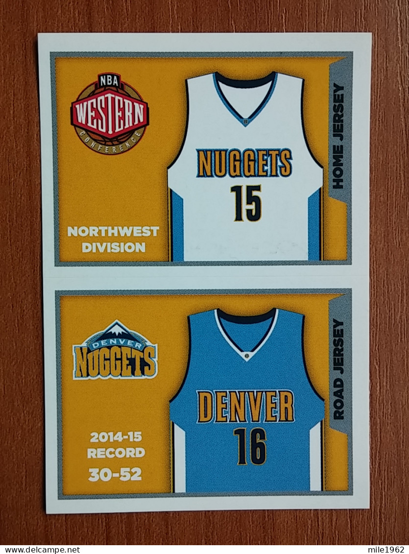 ST 24 - NBA SEASONS 2015-16, Sticker, Autocollant, PANINI, No 274 Home Jersey Denver Nuggets - Libros