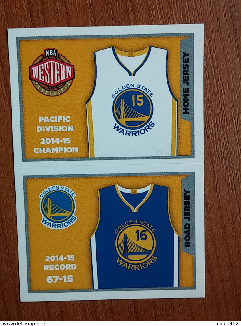 ST 24 - NBA SEASONS 2015-16, Sticker, Autocollant, PANINI, No 339 Home Jersey Golden State Warriors - Libros