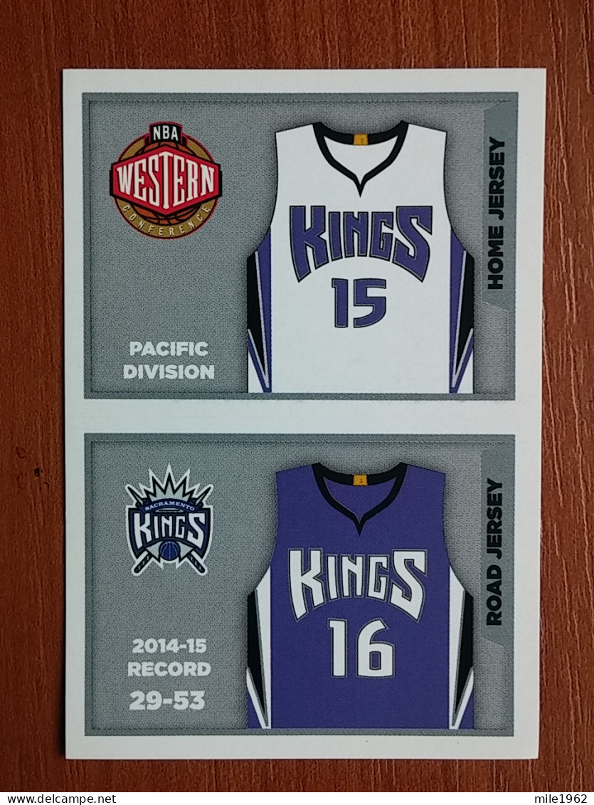 ST 24 - NBA SEASONS 2015-16, Sticker, Autocollant, PANINI, No 391 Home Jersey Sacramento Kings - Books