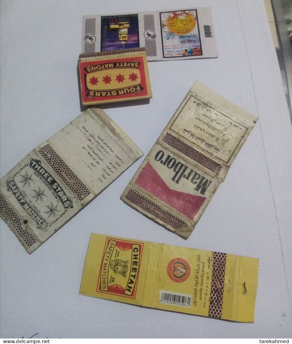 Egypt, 5 Vintage Match Boxes Labels - Zündholzschachteletiketten