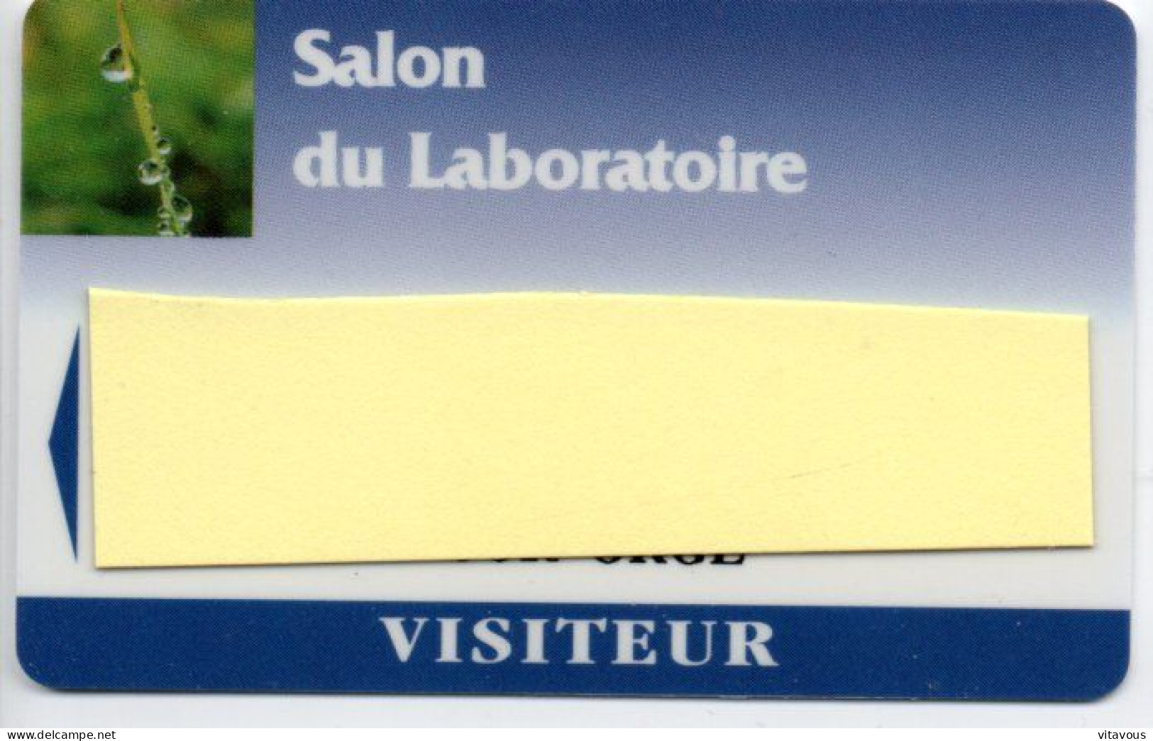 Carte Salon Badge SALON DU LABORATOIRE 1995 Card Magnétique Karte (salon 523) - Ausstellungskarten