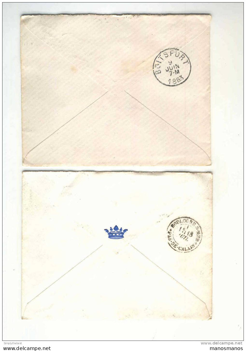 2 Lettres No 30 Ou 32(déf.) Simple Cercle ORMEIGNIES 1883 Pour La Comtesse D'Ursel - Boite Rurale V  --  GG887 - Rural Post
