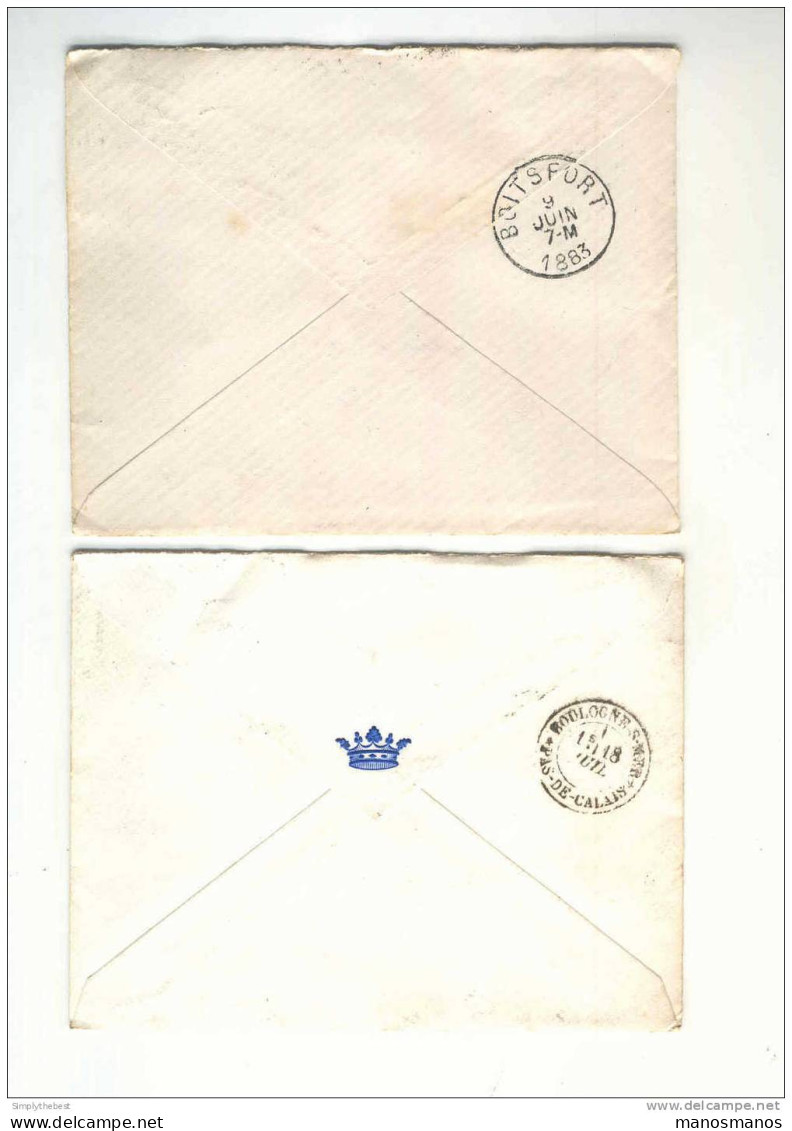 2 Lettres No 30 Ou 32(déf.) Simple Cercle ORMEIGNIES 1883 Pour La Comtesse D'Ursel - Boite Rurale V  --  GG887 - Poste Rurale