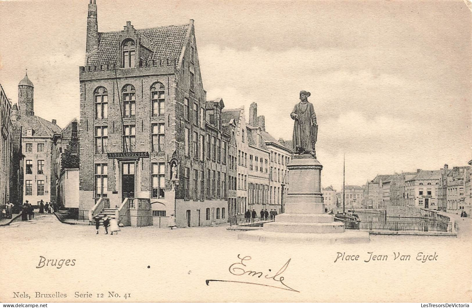 BELGIQUE - Bruges - Place Jean Van Eyck - Carte Postale Ancienne - Brugge