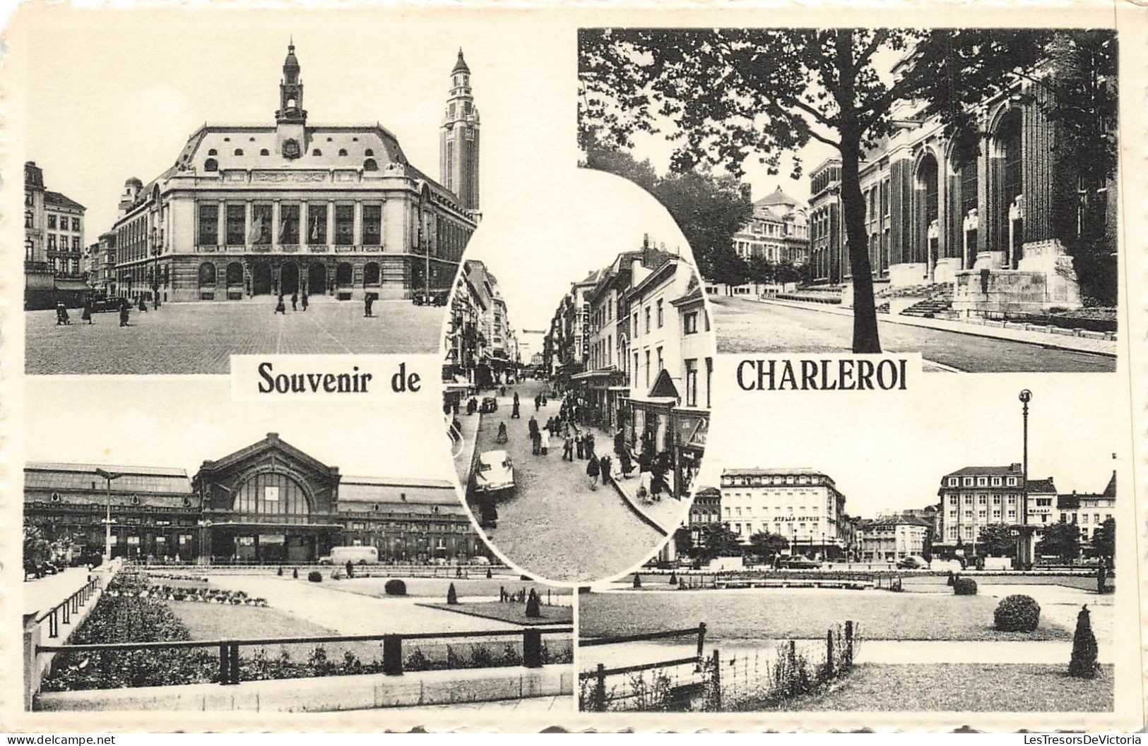 BELGIQUE - Souvenir De Charleroi - Multivues - Rues - Places - Carte Postale Ancienne - Charleroi