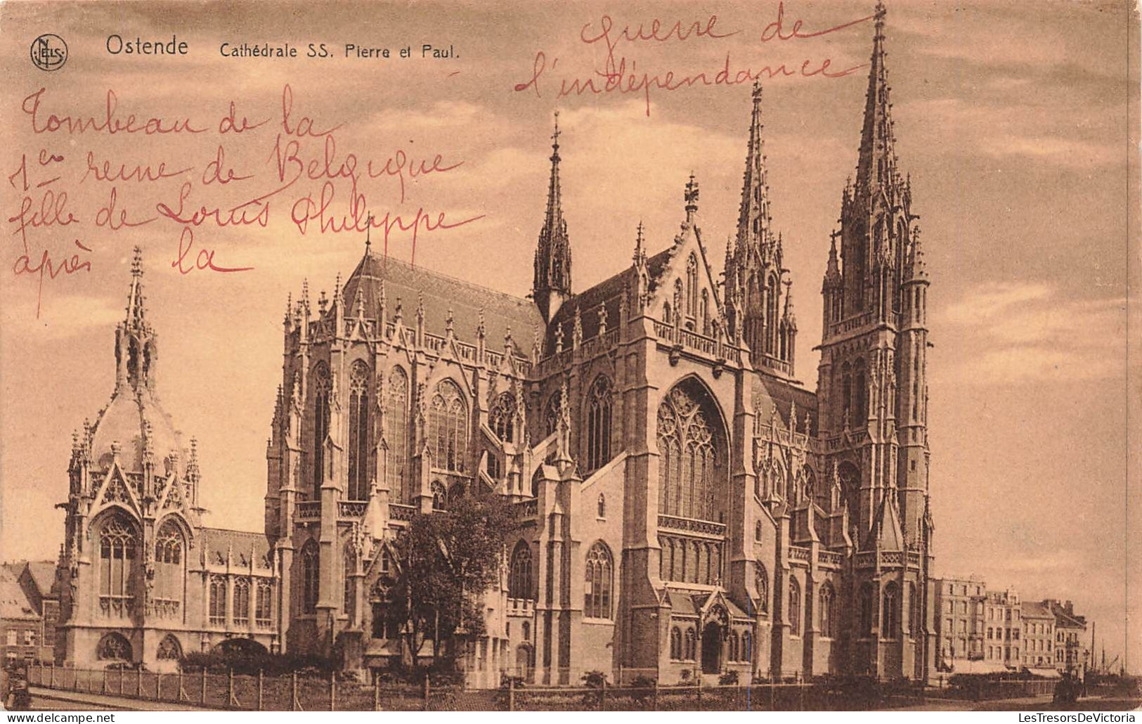 BELGIQUE - Ostende - Cathédrale SS Pierre Et Paul - Façade - Nels - Carte Postale Ancienne - Oostende