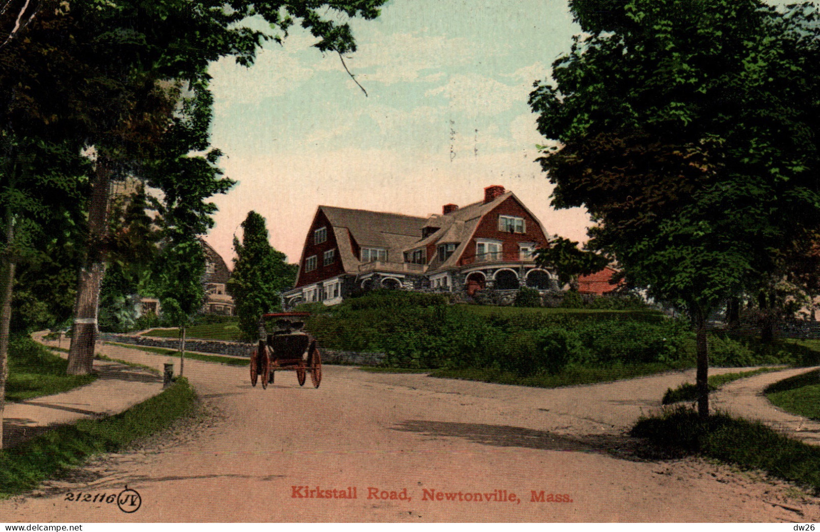 Massachusetts - Kirkstall Road, Newtonville, Mass. Old Car - Valentine & Sons - Autres & Non Classés