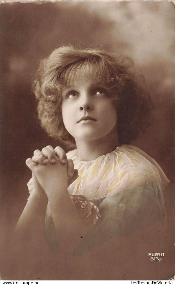 ENFANTS - Portrait  D'une Petite Fille - La Prière - Furia - Carte Postale Ancienne - Altri & Non Classificati