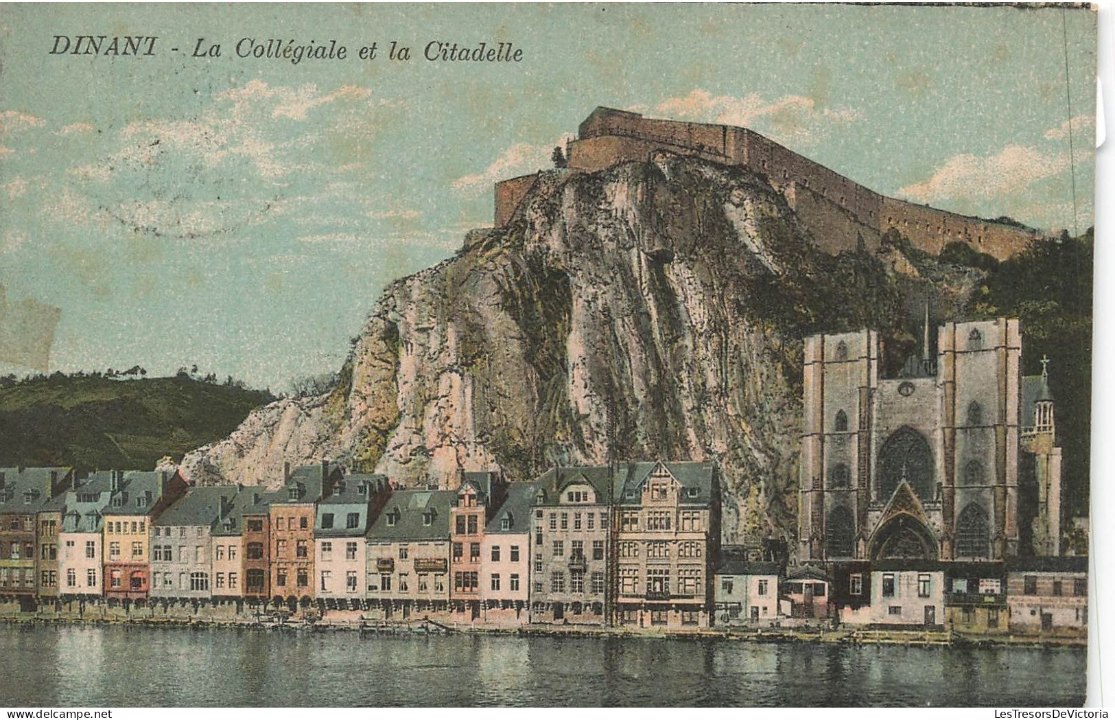 BELGIQUE - Dinant - La Collégiale Et La Citadelle - Montagne - Colorisé - Carte Postale Ancienne - Dinant