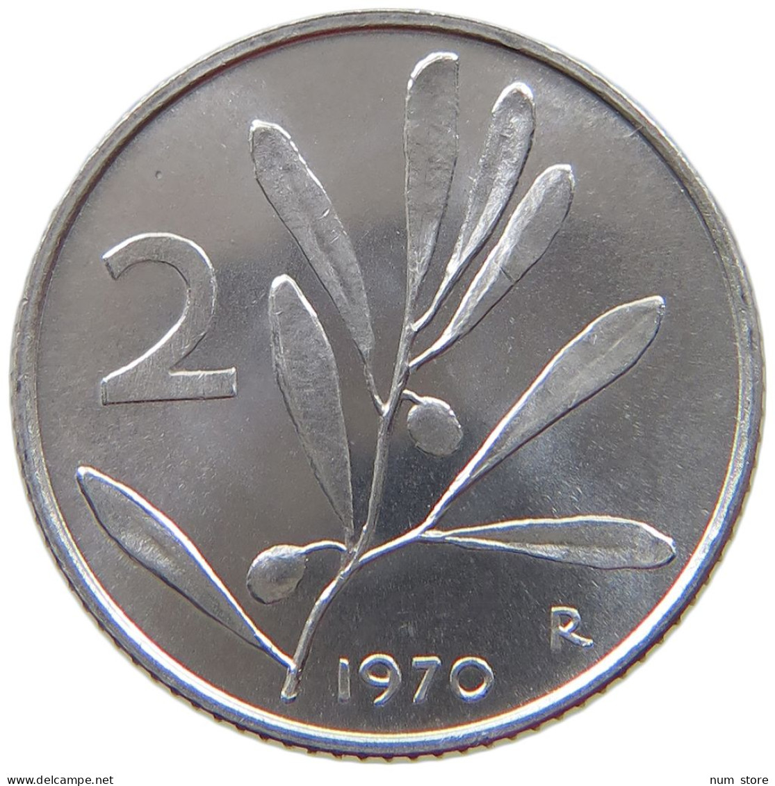 ITALY 2 LIRE 1970  #s069 0721 - 2 Liras