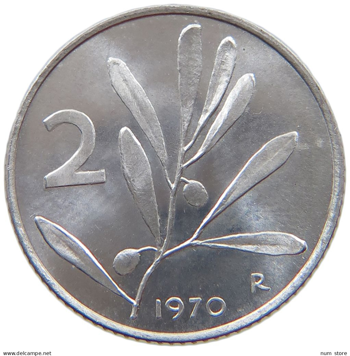 ITALY 2 LIRE 1970  #s069 0719 - 2 Liras