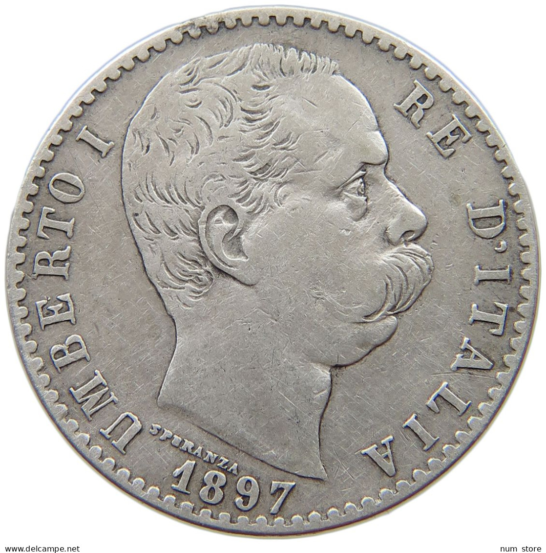 ITALY 2 LIRE 1897 Umberto I (1878-1900) #t144 0063 - 1878-1900 : Umberto I