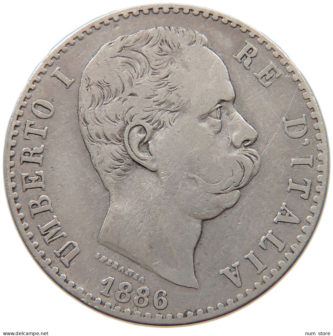 ITALY 2 LIRE 1886 UMBERTO I. 1878-1900 #c057 0291 - 1878-1900 : Umberto I