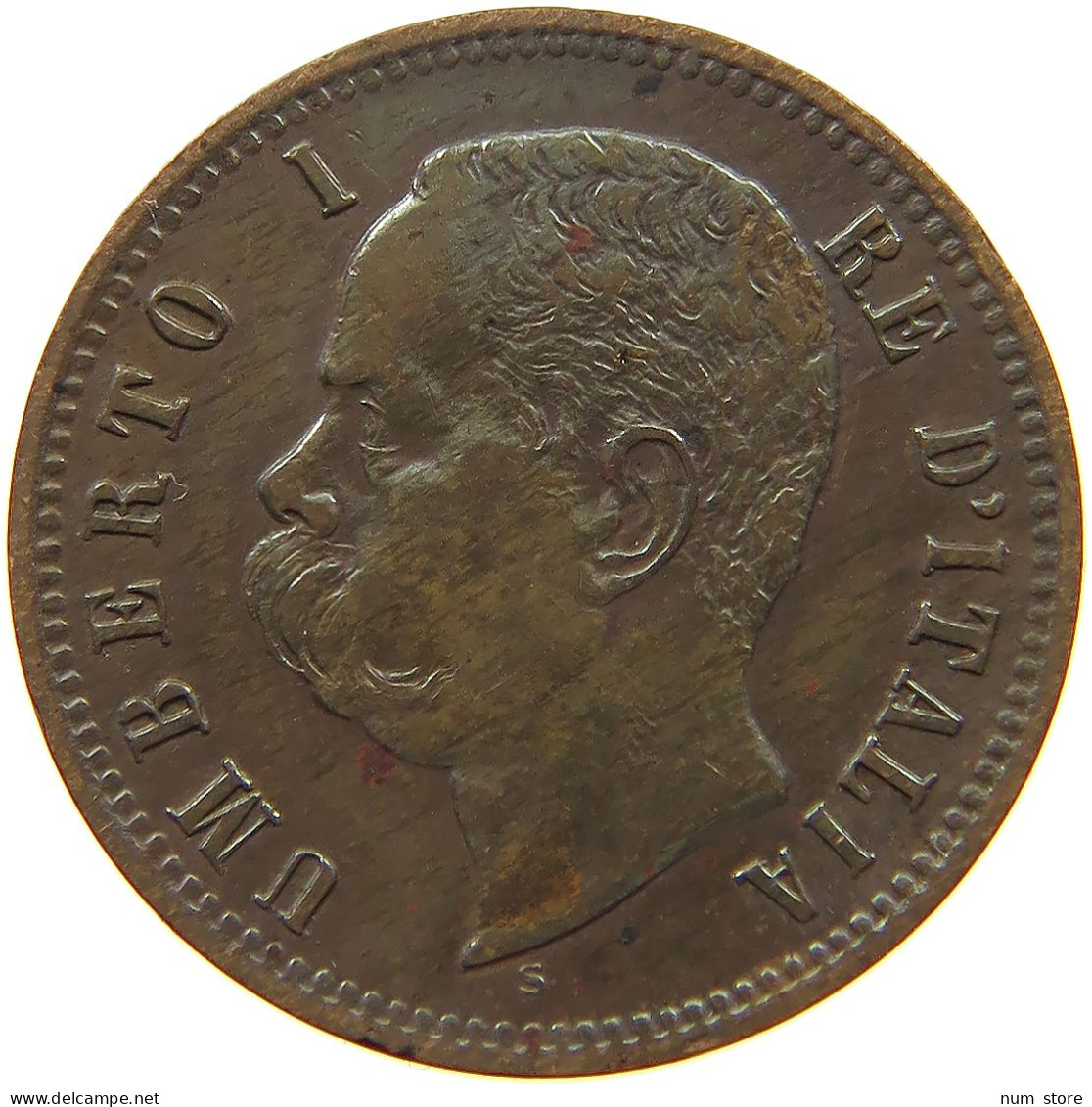 ITALY 2 CENTESIMI 1897 R UMBERTO I. 1878-1900 #s078 0627 - 1878-1900 : Umberto I