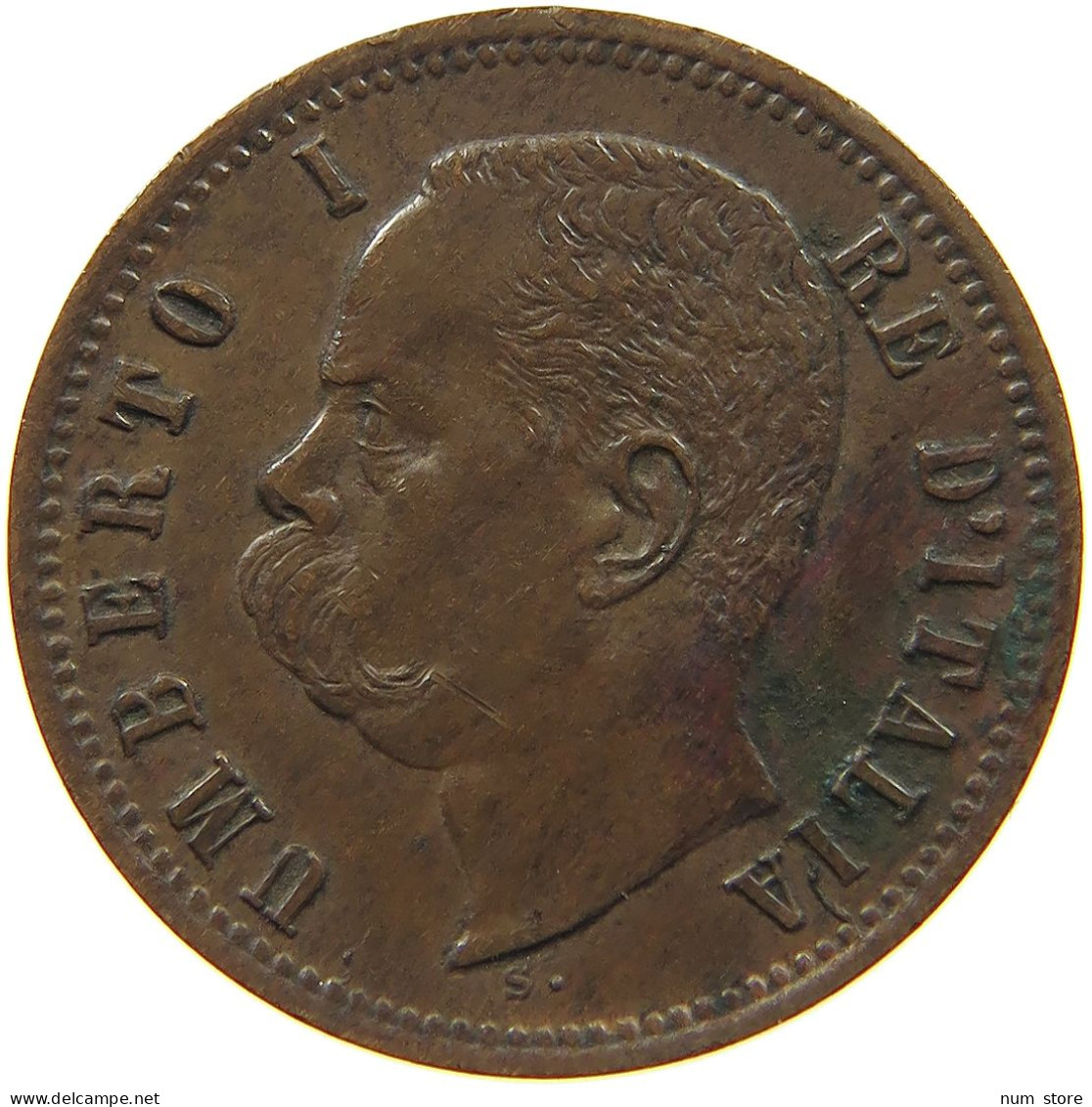 ITALY 2 CENTESIMI 1897 R UMBERTO I. 1878-1900 #c022 0513 - 1878-1900 : Umberto I