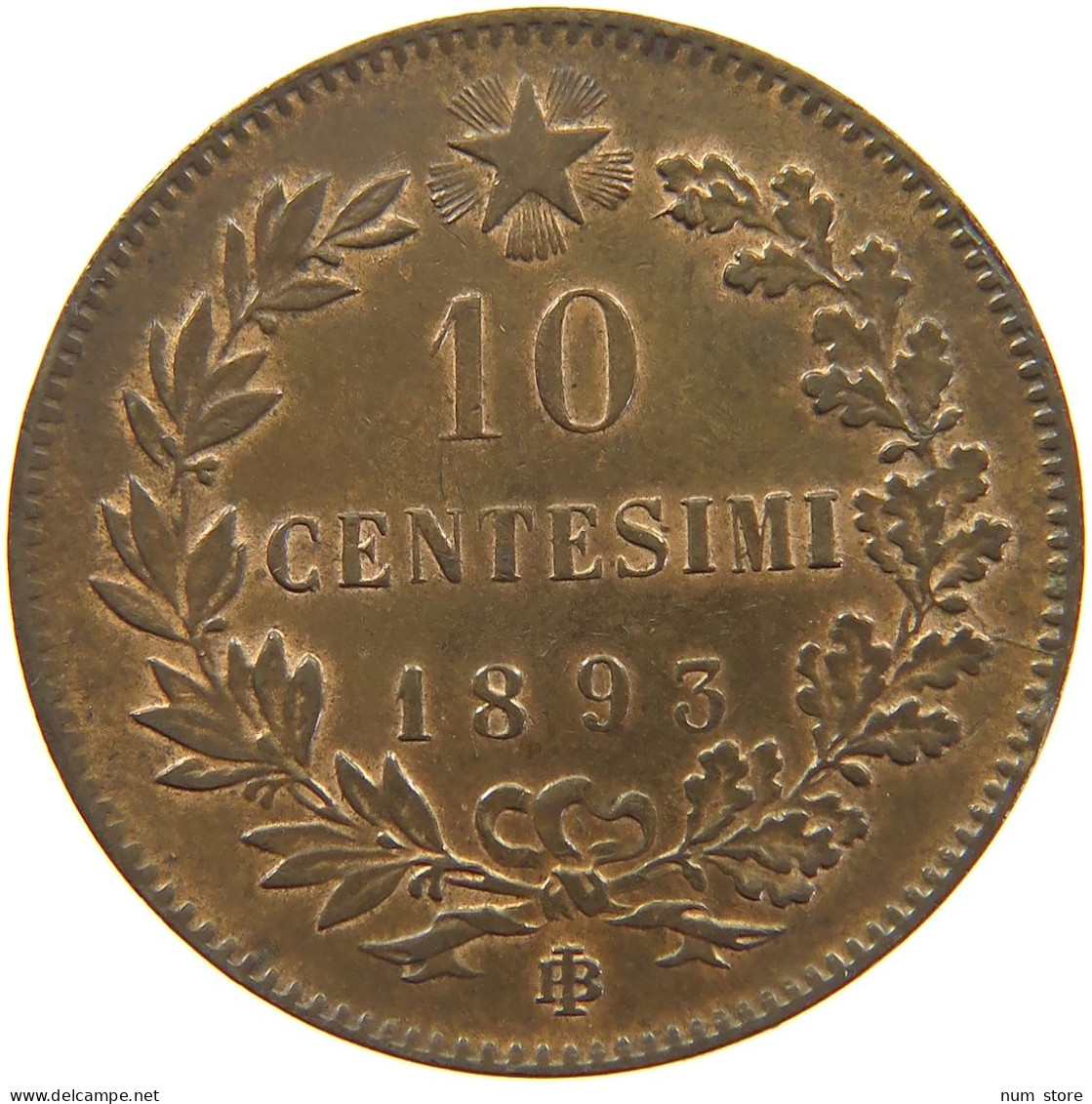 ITALY 10 CENTESIMI 1893 BI UMBERTO I. 1878-1900 #c033 0027 - 1878-1900 : Umberto I