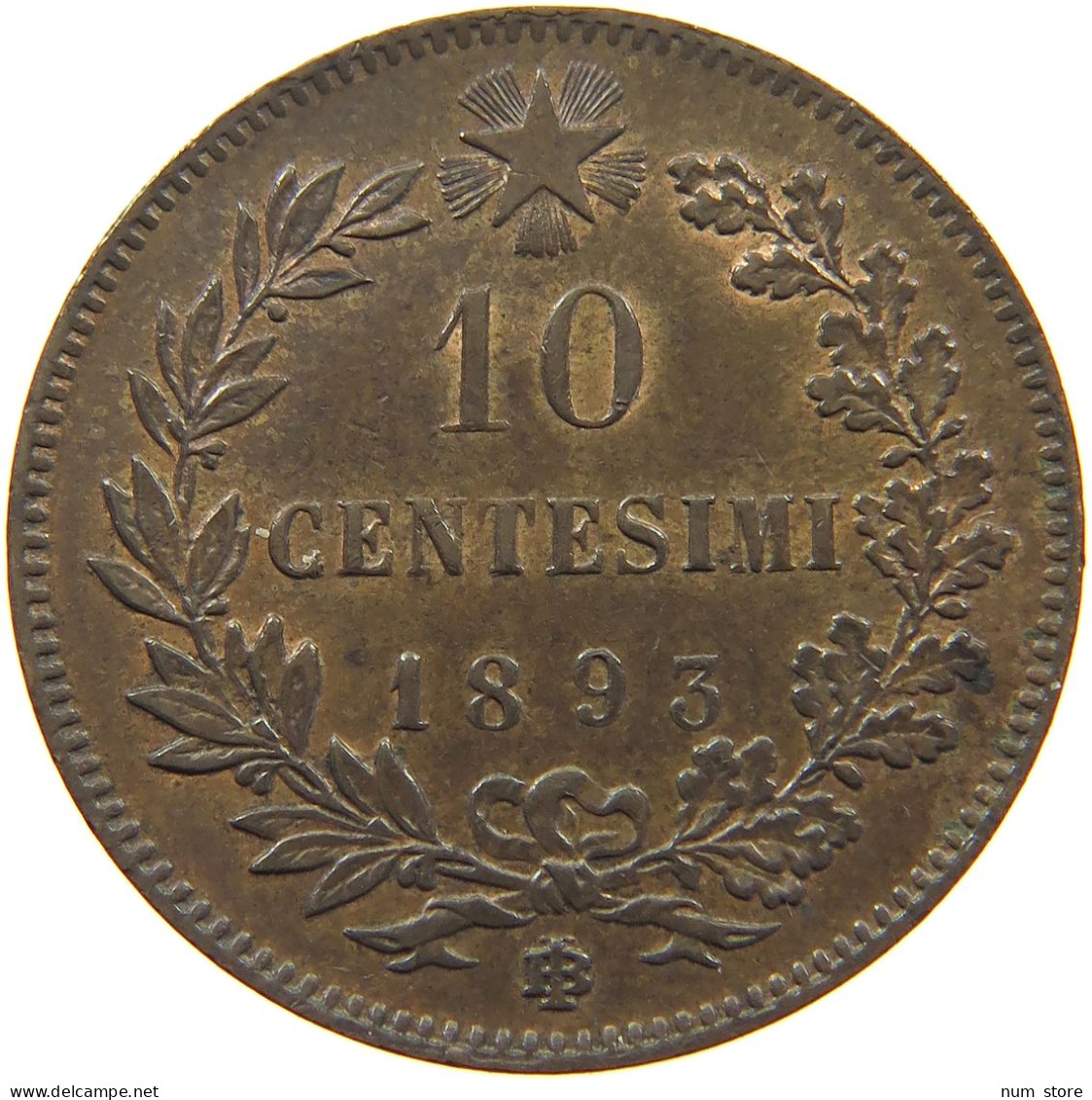 ITALY 10 CENTESIMI 1893 BI Umberto I (1878-1900) #t009 0199 - 1878-1900 : Umberto I