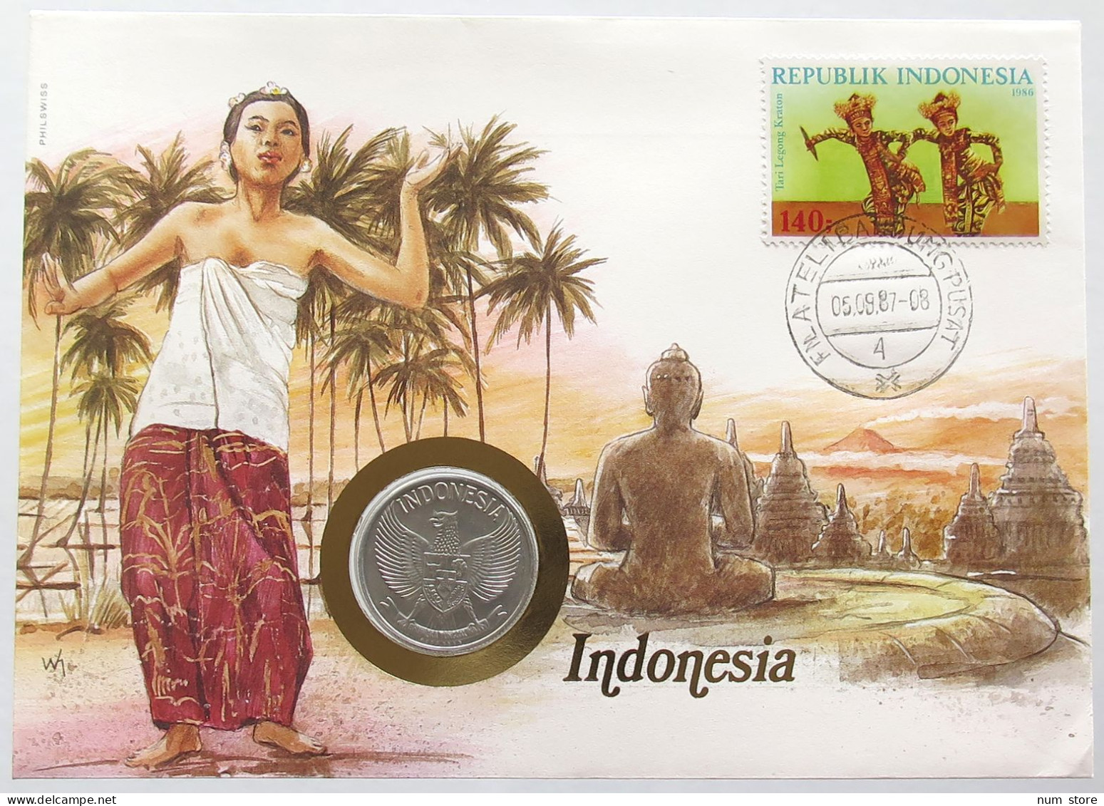 INDONESIA STATIONERY 50 SEN 1961  #bs18 0063 - Indonésie