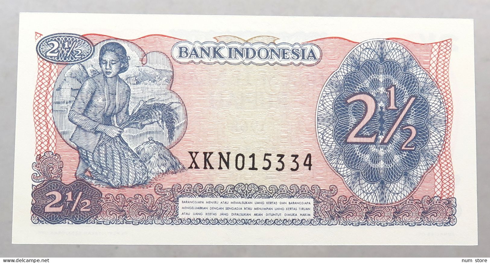 INDONESIA 2 1/2 RUPIAH 1968  #alb051 0305 - Indonesia