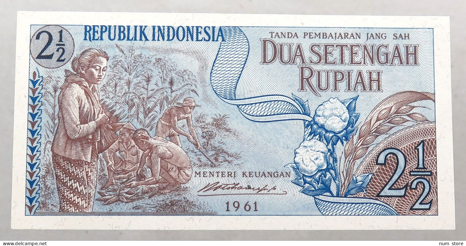 INDONESIA 2 1/2 RUPIAH 1961  #alb051 0311 - Indonesien