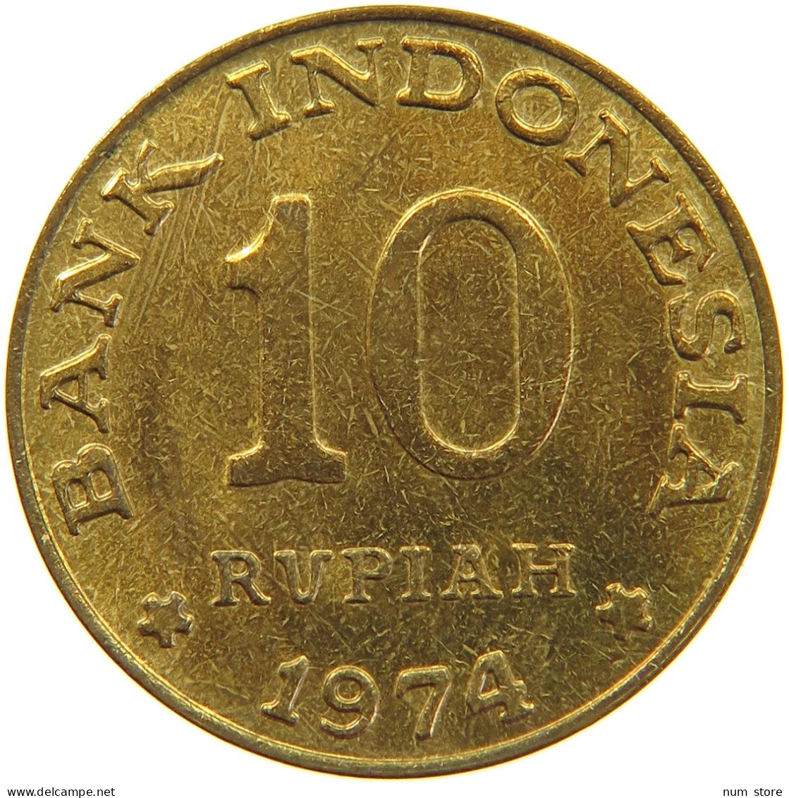 INDONESIA 10 RUPIAH 1974 FAO #c015 0469 - Indonesien