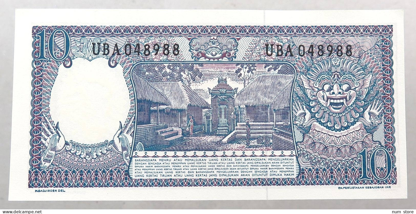 INDONESIA 10 RUPIAH 1963  #alb051 0315 - Indonésie