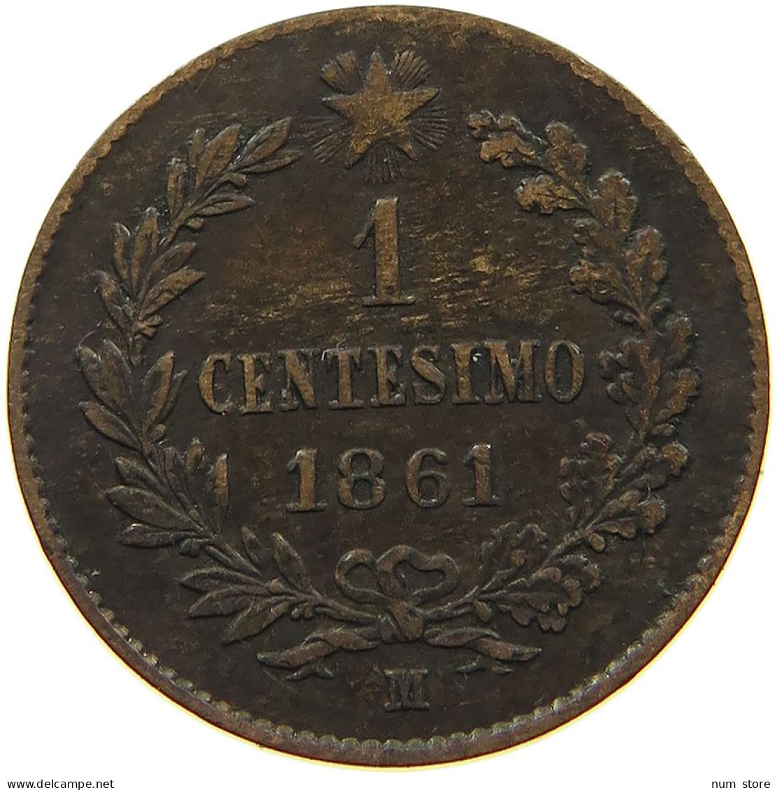 ITALY CENTESIMO 1861 M Vittorio Emanuele II. 1861 - 1878 #a094 0025 - 1861-1878 : Vittoro Emanuele II