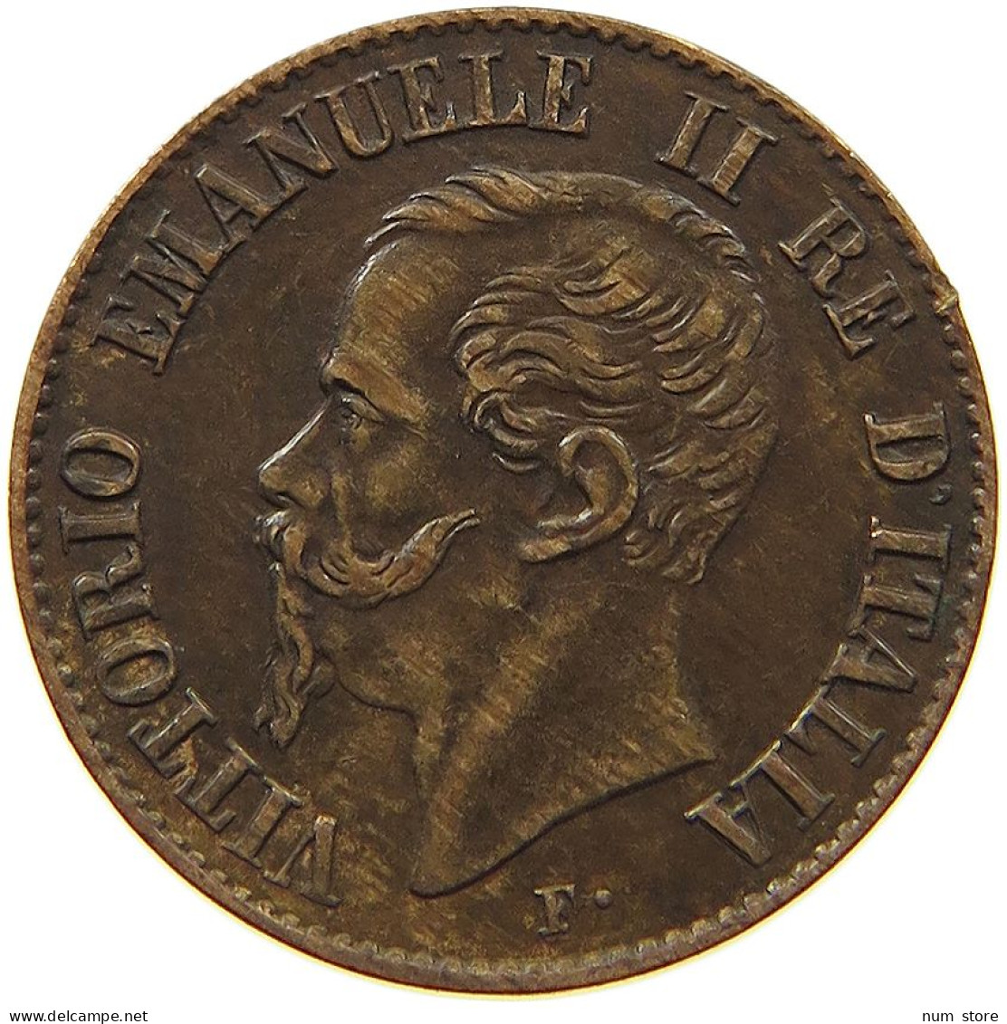 ITALY CENTESIMO 1861 M Vittorio Emmanuele II. (1861-1878) #t109 0137 - 1861-1878 : Vittoro Emanuele II