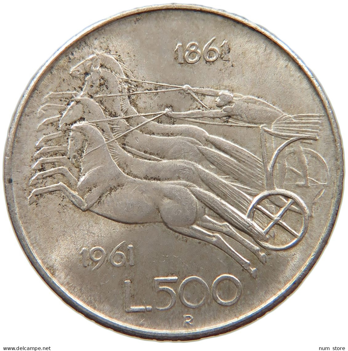 ITALY 500 LIRE 1961  #s016 0183 - 500 Lire