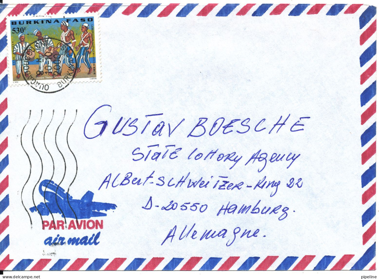 Burkina Faso Air Mail Cover Sent To Germany 10-10-2000 Single Franked - Burkina Faso (1984-...)