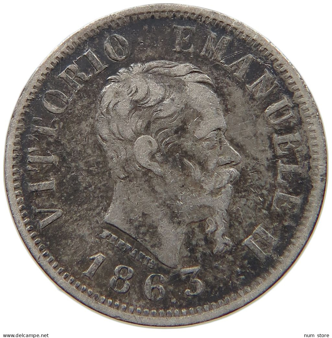 ITALY 50 CENTESIMI 1863 N Vittorio Emanuele II. 1861 - 1878 #c052 0243 - 1861-1878 : Vittoro Emanuele II