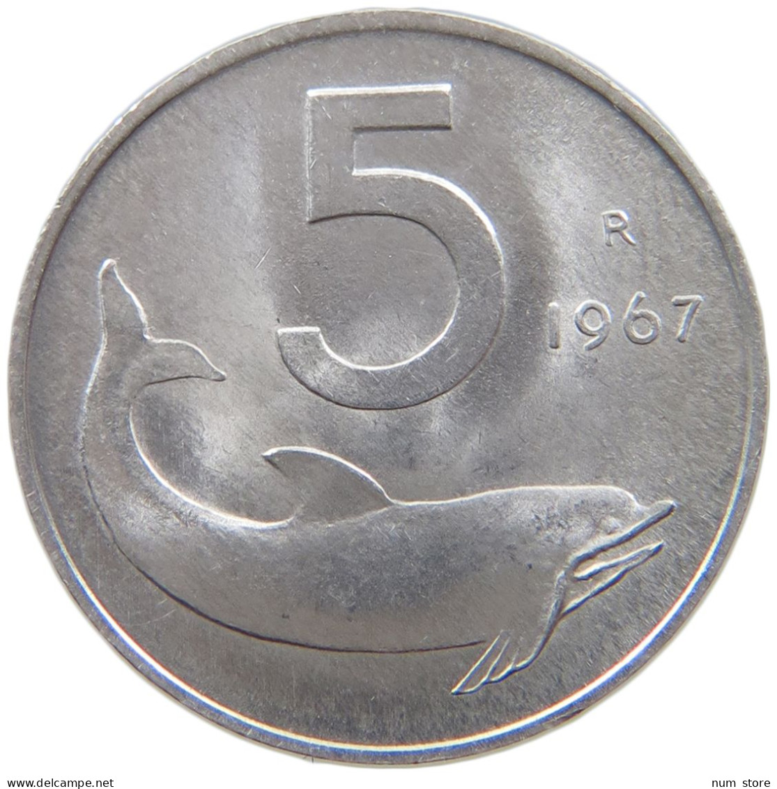 ITALY 5 LIRE 1967  #a089 0109 - 5 Liras