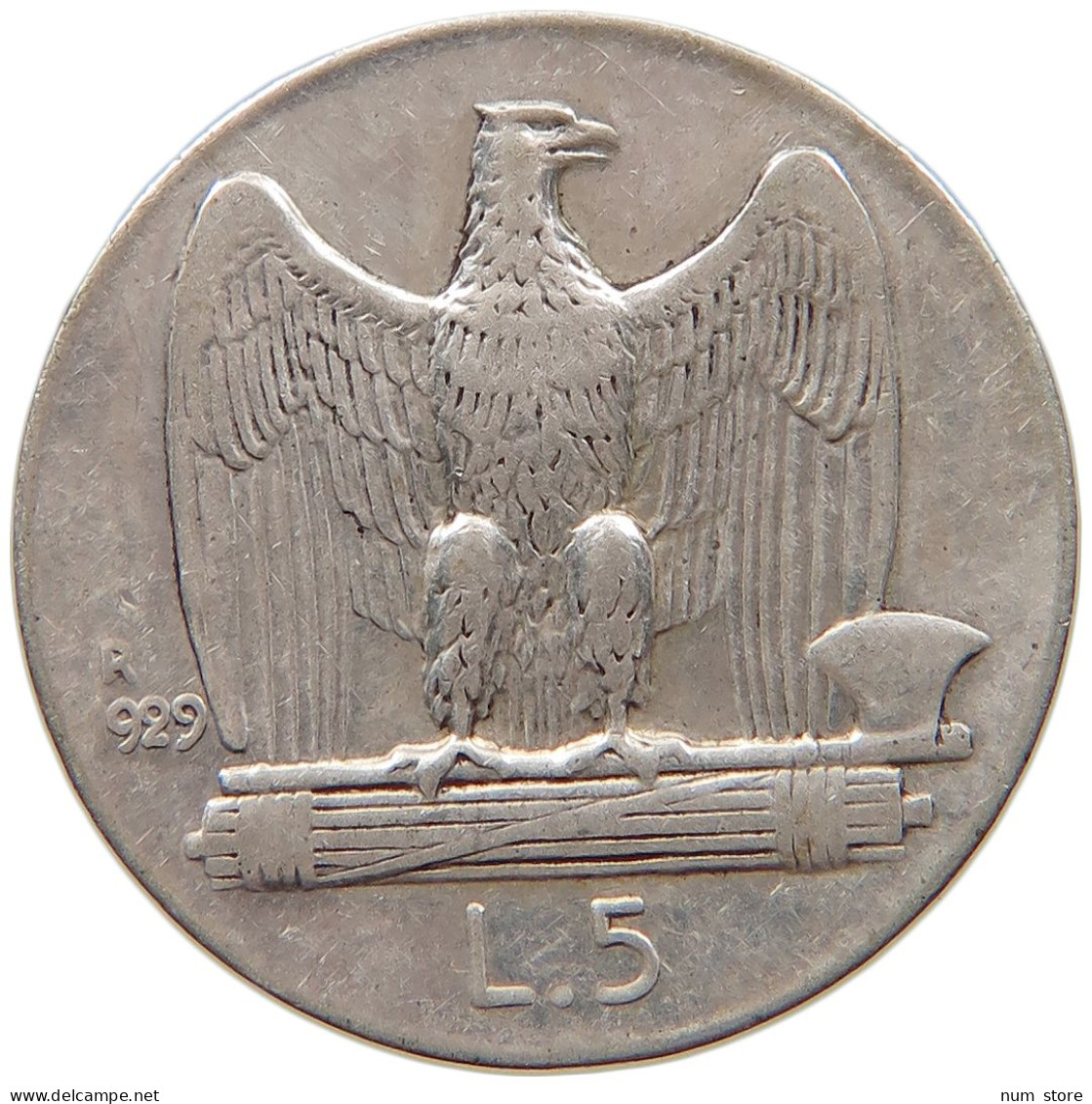 ITALY 5 LIRE 1929 Vittorio Emanuele III. (1900 - 1946) #c070 0321 - 1900-1946 : Vittorio Emanuele III & Umberto II