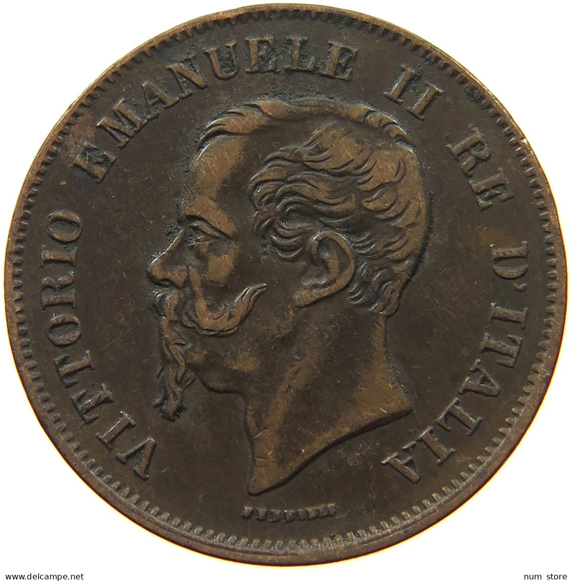 ITALY 5 CENTESIMI 1862 N Vittorio Emanuele II. 1861 - 1878 #s077 0343 - Andere & Zonder Classificatie