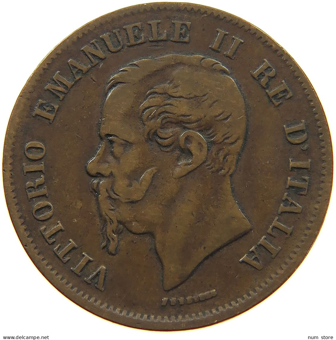 ITALY 5 CENTESIMI 1862 N Vittorio Emanuele II. 1861 - 1878 #s075 0379 - Andere & Zonder Classificatie