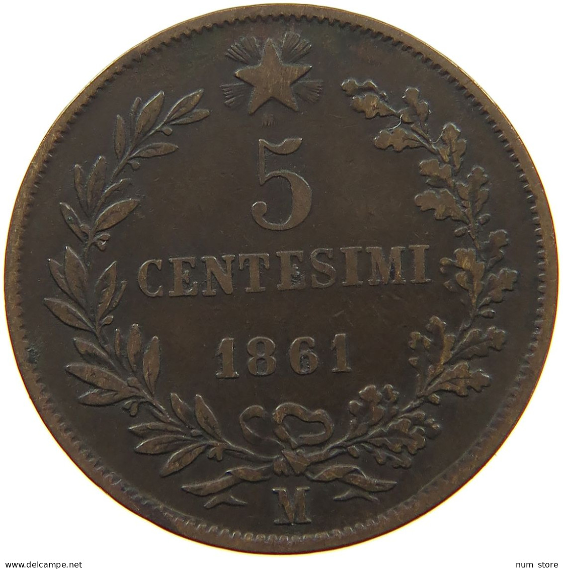 ITALY 5 CENTESIMI 1861 M Vittorio Emanuele II. 1861 - 1878 #c003 0417 - Otros & Sin Clasificación
