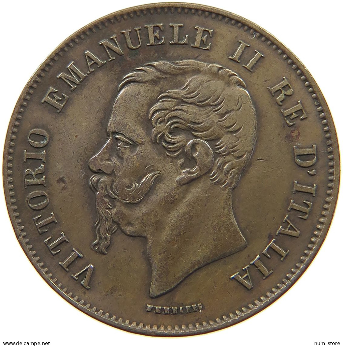 ITALY 5 CENTESIMI 1861 M Vittorio Emanuele II. 1861 - 1878 #c080 0361 - Other & Unclassified