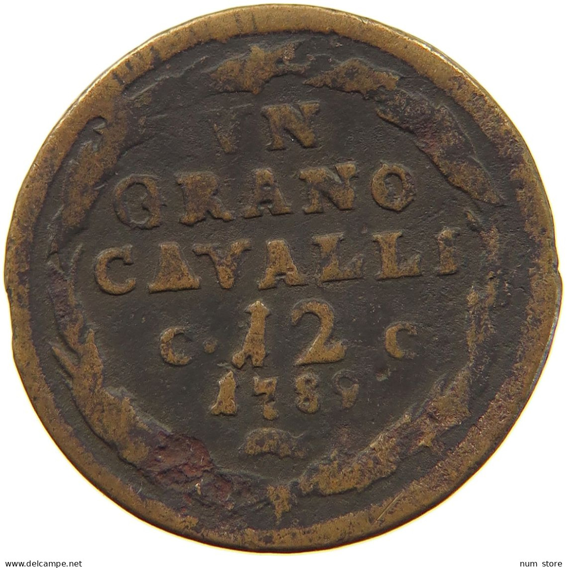 ITALY STATES NAPLES 12 CAVALLI 1789 Ferdinando IV (I) Di Borbone, 1759-1816 #a011 0235 - Neapel & Sizilien