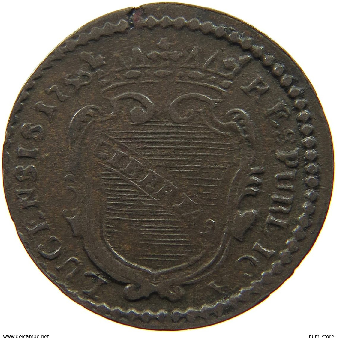 ITALY STATES LUCCA SOLDO 1756  #t060 0411 - Lucca