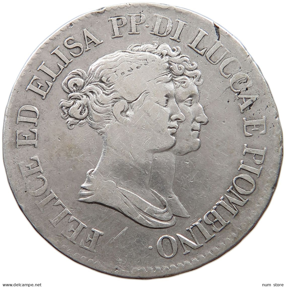 ITALY STATES LUCCA 5 FRANCHI 1808  #t093 0279 - Lucca