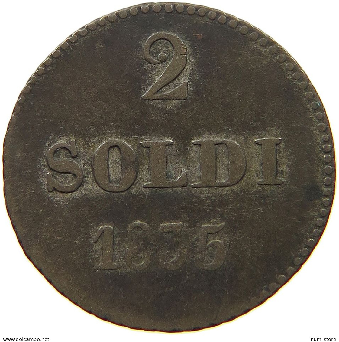 ITALY STATES LUCCA 2 SOLDI 1835  #t107 0215 - Lucca