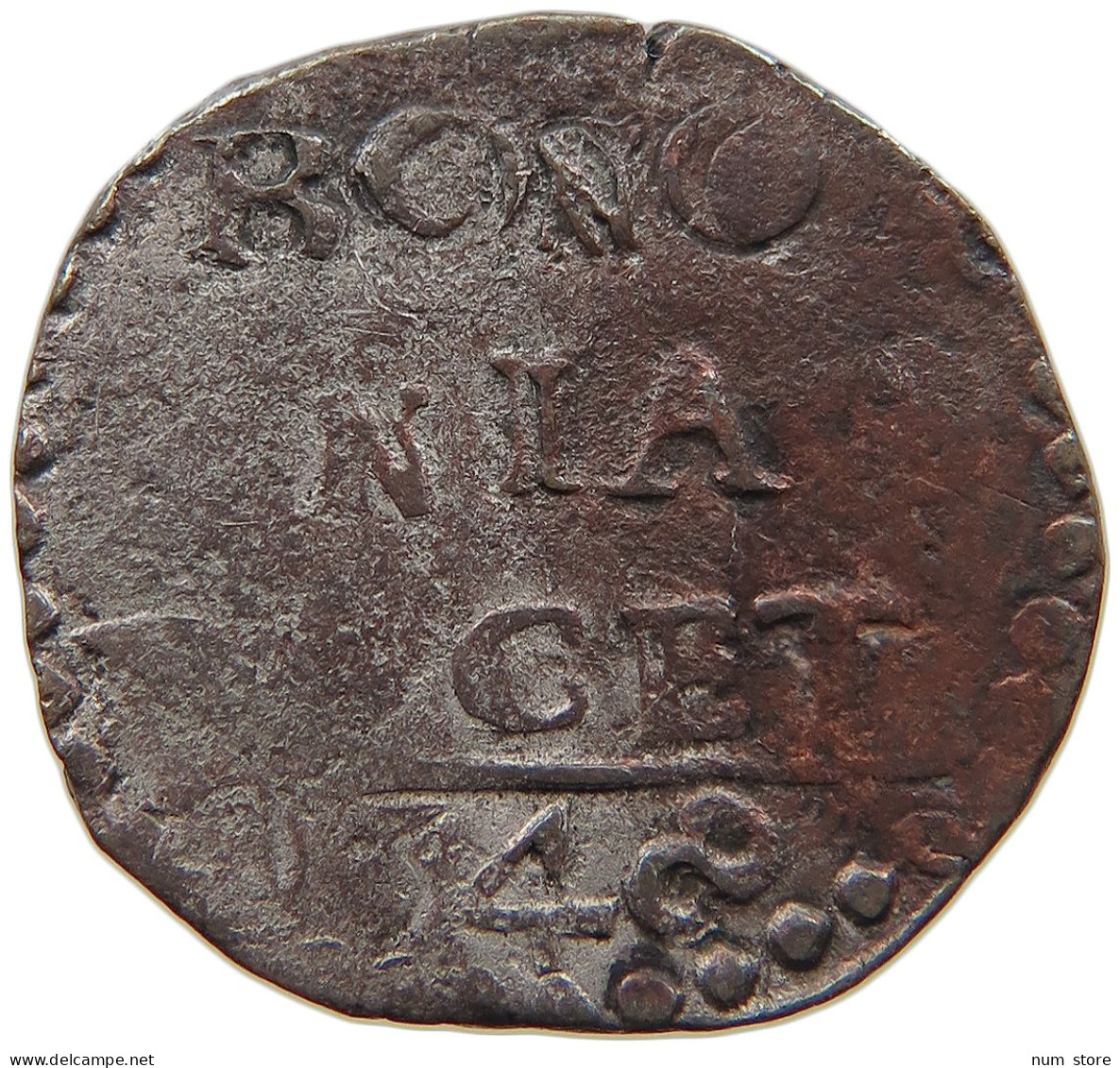 ITALY STATES BOLOGNA QUATTRINO 1648  #c041 0047 - Other & Unclassified