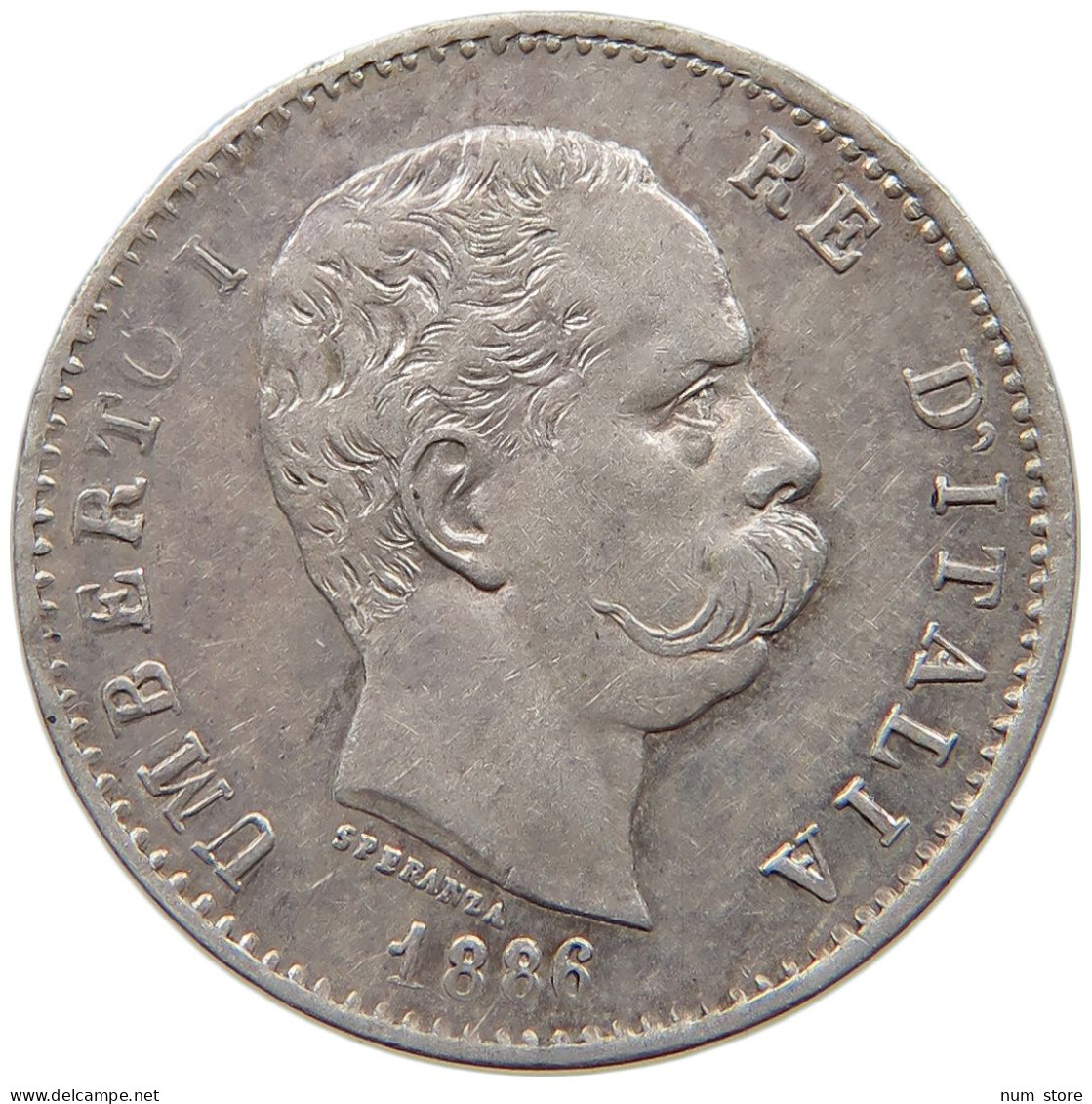 ITALY LIRA 1886 UMBERTO I. 1878-1900 #c049 0345 - 1878-1900 : Umberto I