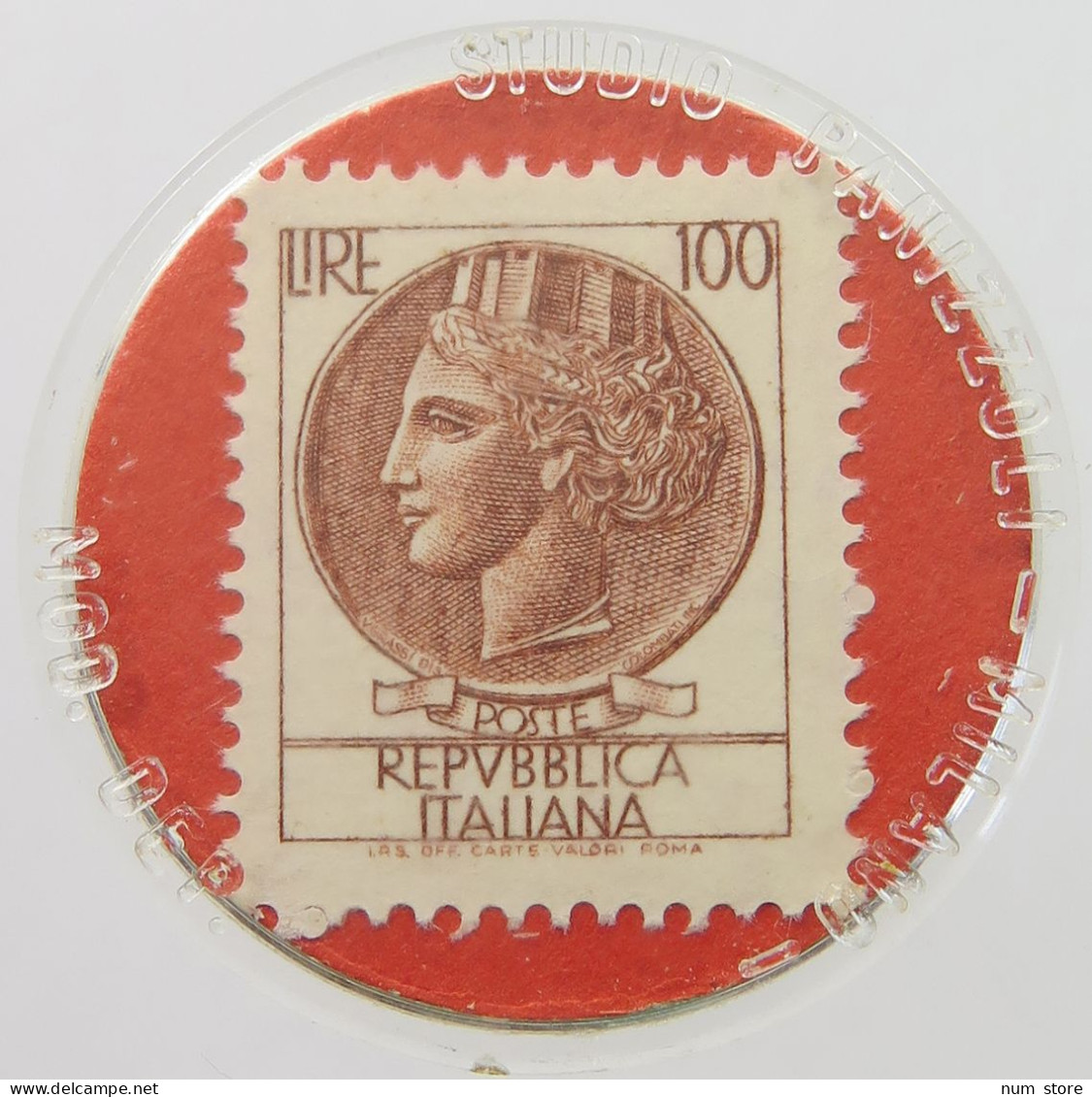 ITALY ENCASED POSTAGE STAMP  100 LIRE FONTANA ENCASED POSTAGE STAMP #t086 0209 - Otros & Sin Clasificación